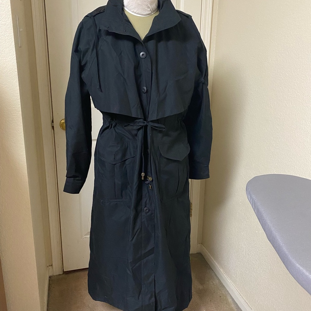TravelSmith Black Trench Coat